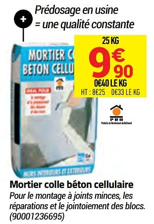 Promotions Mortier colle béton cellulaire - PRB - Valide de 02/06/2021 à 15/08/2021 chez Bricorama