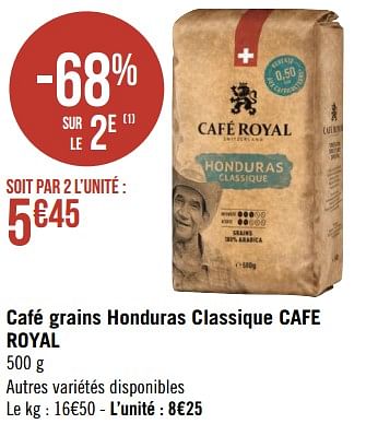 Café en grains Honduras Classique CAFE ROYAL