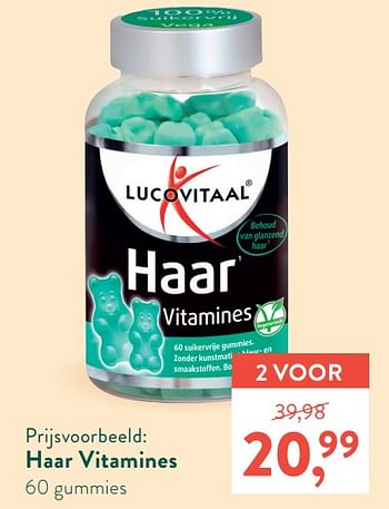 Promoties Haar vitamines - Lucovitaal - Geldig van 12/07/2021 tot 08/08/2021 bij Holland & Barret