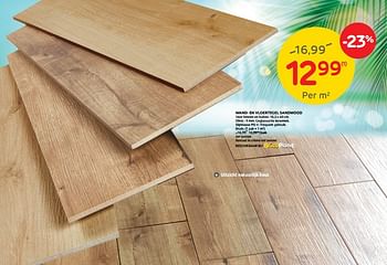 Promoties Wand- en vloertegel sandwood - Huismerk - Brico - Geldig van 28/07/2021 tot 09/08/2021 bij Brico