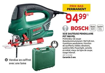 Promotions Bosch scie sauteuse pendulaire pst 900 pel - Bosch - Valide de 28/07/2021 à 09/08/2021 chez Brico