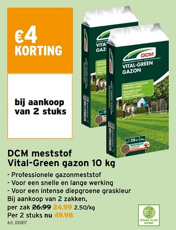 Promoties Dcm meststof vital-green gazon - DCM - Geldig van 28/07/2021 tot 10/08/2021 bij Gamma