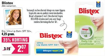 Promotions Blistex ultra lip balm spf 50+ - Blistex - Valide de 14/07/2021 à 31/07/2021 chez De Online Drogist