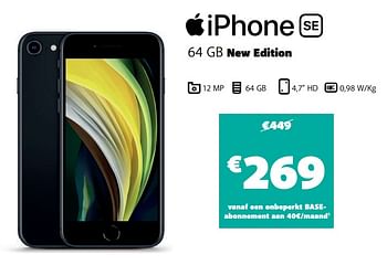 Promoties Apple iphone 64 gb new edition - Apple - Geldig van 14/07/2021 tot 15/08/2021 bij Base