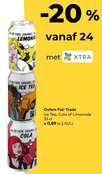 Promoties Oxfam fair trade ice tea cola of limonade - Oxfam Fairtrade - Geldig van 14/07/2021 tot 10/08/2021 bij Bioplanet