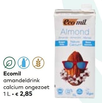 Promoties Ecomil amandeldrink calcium ongezoet - Ecomil - Geldig van 14/07/2021 tot 10/08/2021 bij Bioplanet
