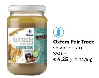 Promoties Oxfam fair trade sesampasta - Oxfam Fairtrade - Geldig van 14/07/2021 tot 10/08/2021 bij Bioplanet