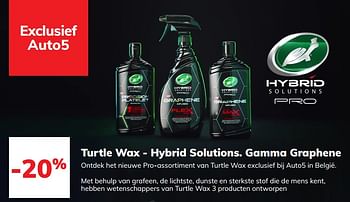 Promoties -20% turtle wax - hybrid solutions. gamma graphene - Turtle wax - Geldig van 15/07/2021 tot 17/08/2021 bij Auto 5