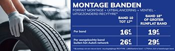Promoties Montage banden - Huismerk - Auto 5  - Geldig van 15/07/2021 tot 17/08/2021 bij Auto 5