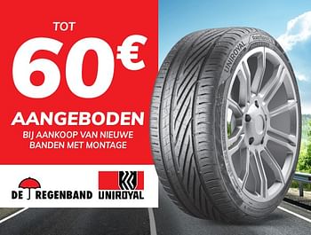 Promoties Tot 60€ aangeboden bij aankoop van nieuwe banden met montage - Huismerk - Auto 5  - Geldig van 15/07/2021 tot 17/08/2021 bij Auto 5