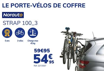 Promotions Le porte-vélos de coffre strap 100_3 - Norauto - Valide de 15/07/2021 à 17/08/2021 chez Auto 5