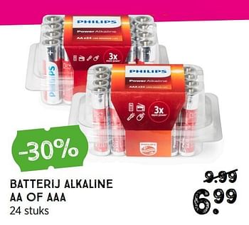 Promoties Batterij alkaline aa of aaa - Philips - Geldig van 19/07/2021 tot 31/07/2021 bij Xenos