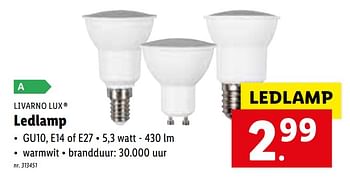 Promoties Ledlamp - Livarno Lux - Geldig van 26/07/2021 tot 31/07/2021 bij Lidl