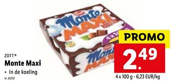 Promoties Monte maxi - Zott - Geldig van 26/07/2021 tot 31/07/2021 bij Lidl