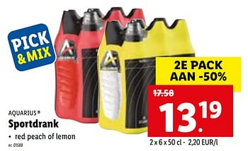 Promoties Sportdrank - Aquarius - Geldig van 26/07/2021 tot 31/07/2021 bij Lidl