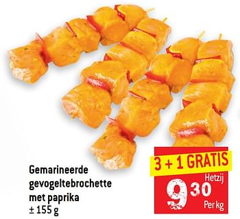 Promoties Gemarineerde gevogeltebrochette met paprika - Huismerk - Buurtslagers - Geldig van 20/07/2021 tot 27/07/2021 bij Smatch