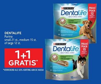 Promoties Dentalife purina 1+1 gratis - Purina - Geldig van 28/07/2021 tot 10/08/2021 bij Alvo
