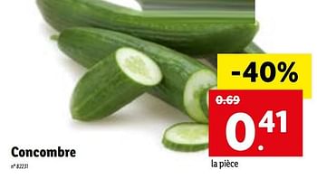 Produit Maison - Lidl Concombre - En Promotion Chez Lidl