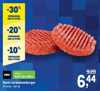 Promoties Rund-varkenhamburger - Huismerk - Makro - Geldig van 28/07/2021 tot 10/08/2021 bij Makro