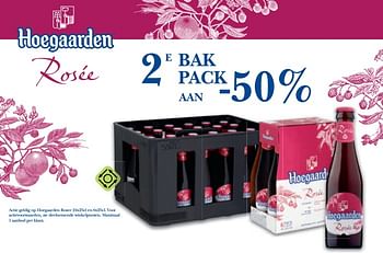 Promoties 2e bak / pack aan -50% hoegaarden rosée - Hoegaarden - Geldig van 30/07/2021 tot 12/08/2021 bij BelBev