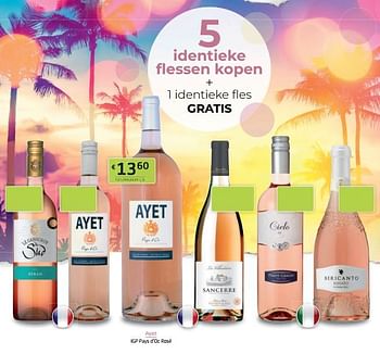 Promoties Ayet igp pays d’oc rosé - Rosé wijnen - Geldig van 30/07/2021 tot 12/08/2021 bij BelBev