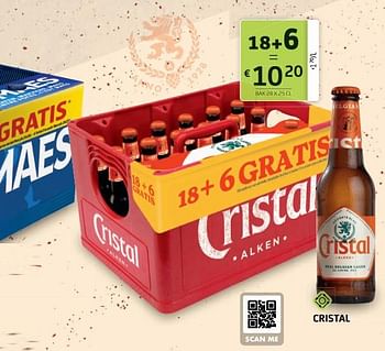 Promoties Cristal - Alken-Maes - Geldig van 30/07/2021 tot 12/08/2021 bij BelBev