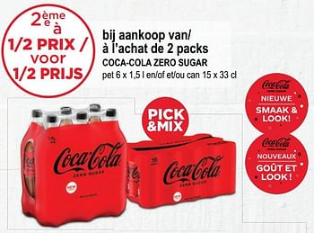 Promotions 2ème à 1-2 prix bij aankoop van coca-cola zero sugar - Coca Cola - Valide de 28/07/2021 à 10/08/2021 chez Alvo