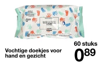 Promoties Vochtige doekjes voor hand en gezicht - Huismerk - Zeeman  - Geldig van 24/07/2021 tot 30/07/2021 bij Zeeman