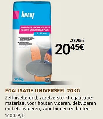 Promoties Egalisatie universeel - Knauf - Geldig van 19/07/2021 tot 15/08/2021 bij HandyHome