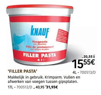 Promotions Filler pasta - Knauf - Valide de 19/07/2021 à 15/08/2021 chez HandyHome