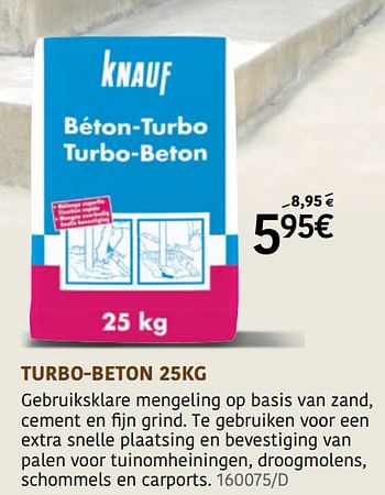 Promoties Turbo-beton - Knauf - Geldig van 19/07/2021 tot 15/08/2021 bij HandyHome