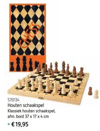 Promotions Houten schaakspel - Egmont - Valide de 01/04/2021 à 31/08/2021 chez Krokodil
