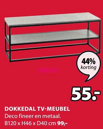 Promoties Dokkedal tv-meubel - Huismerk - Jysk - Geldig van 26/07/2021 tot 31/07/2021 bij Jysk