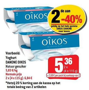 Promoties Yoghurt danone oikos - Danone - Geldig van 28/07/2021 tot 03/08/2021 bij Smatch