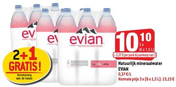 Promoties Natuurlijk mineraalwater evian - Evian - Geldig van 28/07/2021 tot 03/08/2021 bij Smatch
