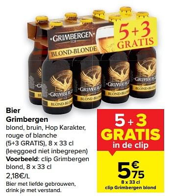 Promoties Clip grimbergen blond - Grimbergen - Geldig van 28/07/2021 tot 09/08/2021 bij Carrefour