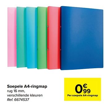 Promoties Soepele a4-ringmap - Huismerk - Carrefour  - Geldig van 28/07/2021 tot 06/09/2021 bij Carrefour