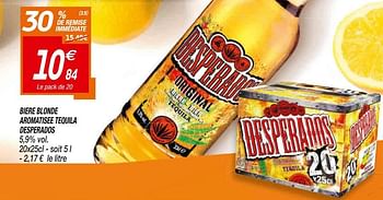 Promoties Biere blonde aromatisee tequila desperados - Desperados - Geldig van 27/07/2021 tot 08/08/2021 bij Netto