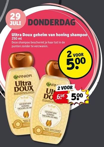 Promoties Ultra doux geheim van honing shampoo - Garnier - Geldig van 27/07/2021 tot 08/08/2021 bij Kruidvat