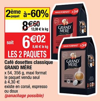 Café classique pour Senseo Grand'mère x54 dosettes - 356g