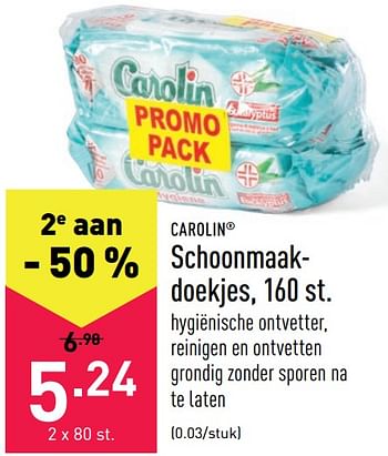 Promoties Schoonmaak- doekjes - Carolin - Geldig van 02/08/2021 tot 13/08/2021 bij Aldi