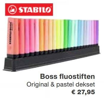 Promoties Boss fluostiften - Stabilo - Geldig van 01/08/2021 tot 12/09/2021 bij Europoint