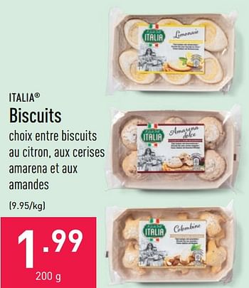 Promotions Biscuits - ITALIA  - Valide de 02/08/2021 à 13/08/2021 chez Aldi