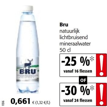 Promoties Bru natuurlijk lichtbruisend mineraalwater - Bru - Geldig van 28/07/2021 tot 10/08/2021 bij Colruyt