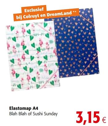 Promoties Elastomap a4 blah blah of sushi sunday - Huismerk - Colruyt - Geldig van 28/07/2021 tot 10/08/2021 bij Colruyt