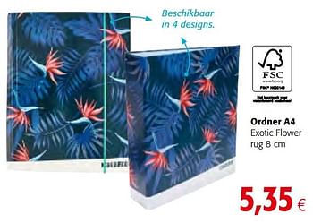 Promoties Ordner a4 exotic flower rug - Kangourou - Geldig van 28/07/2021 tot 10/08/2021 bij Colruyt