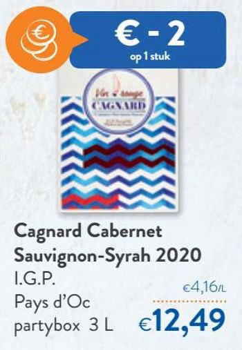 Promoties Cagnard cabernet sauvignon-syrah 2020 i.g.p. pays d`oc - Rode wijnen - Geldig van 28/07/2021 tot 10/08/2021 bij OKay