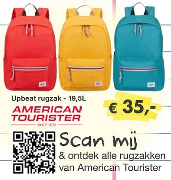 Promoties Upbeat rugzak - American Tourister - Geldig van 01/08/2021 tot 12/09/2021 bij Europoint