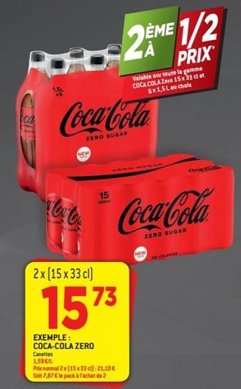 Promotions Coca-cola zero - Coca Cola - Valide de 28/07/2021 à 10/08/2021 chez Match