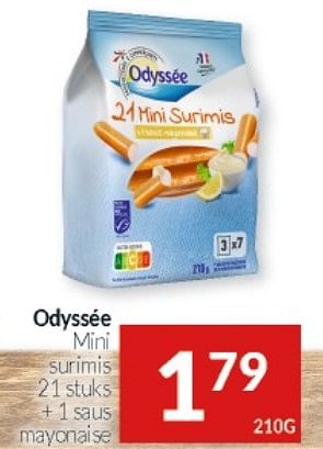 Promoties Odyssée mini surimis +1 saus mayonaise - Odyssee - Geldig van 01/08/2021 tot 31/08/2021 bij Intermarche